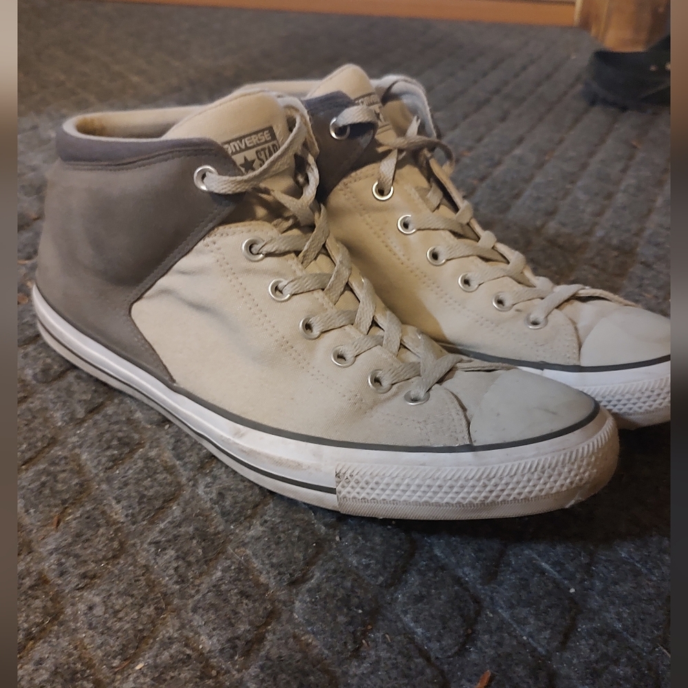 Converse Men's Gray High-Top Sneakers